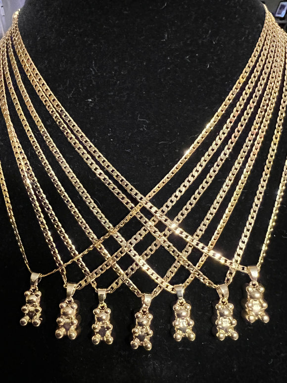 Gold Cuban Teddy Pendant