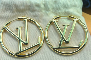 LV Inspired Hoops