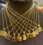 Number Pendants