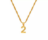 Gold Number Pendants