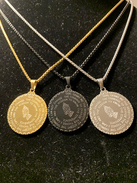 Circle Prayer Pendant