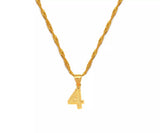 Gold Number Pendants