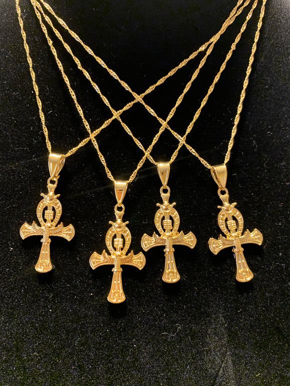Solid Gold Ankh Pendant