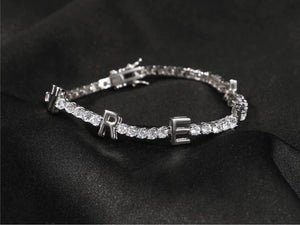 Custom Tennis Name Bracelet