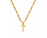 Gold Number Pendants