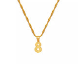 Gold Number Pendants