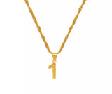 Gold Number Pendants