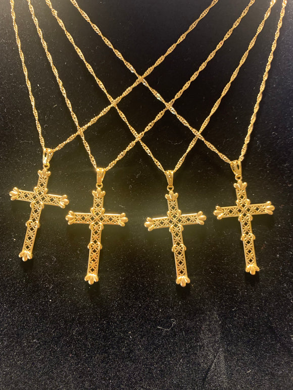 Solid Gold Cross Pendant